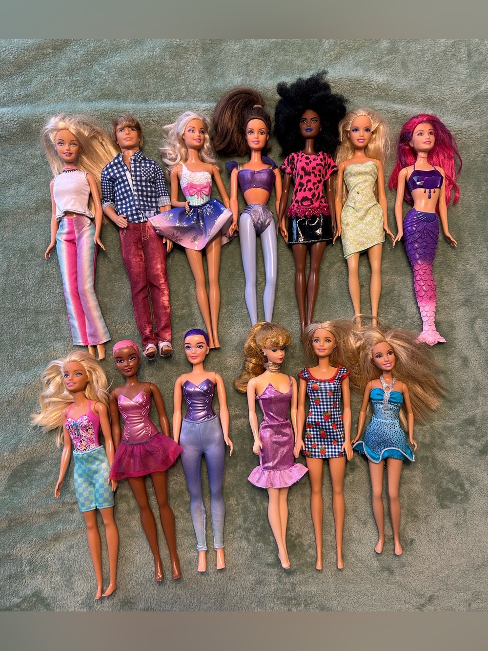 Lot Of 13 Barbie Ken Skipper Dolls 4 Customization Or Play Modern Various Styles